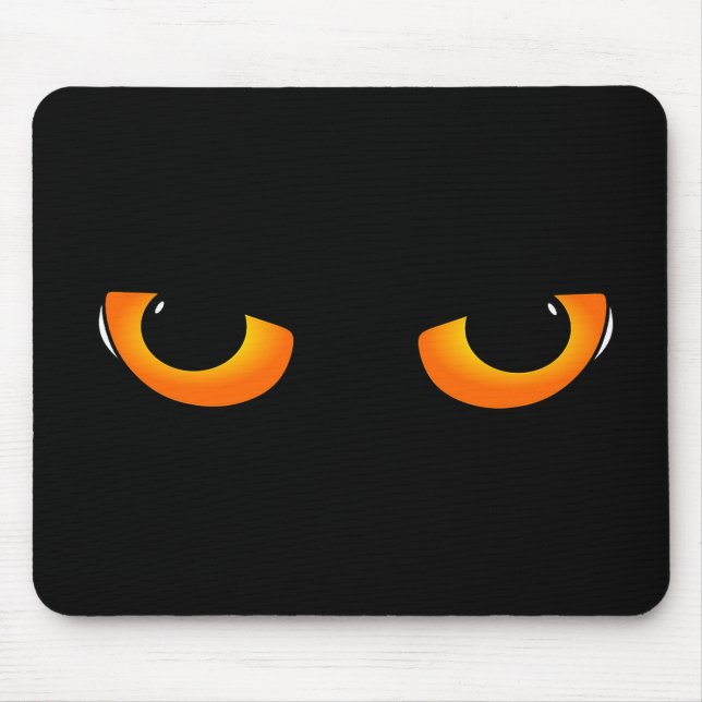 Tapis De Souris Spooky Cat Eyes (Devant)