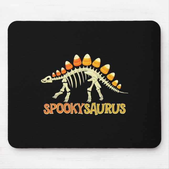 Tapis De Souris Spookysaurus Bonbons Maïs Dinosaure Squelette Joye (Devant)