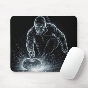 Tapis De Souris Sport de curling néon avec énergie dynamique