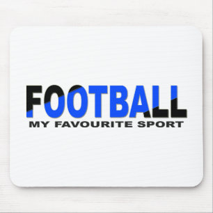 Tapis De Souris SPORT DE FOOTBALL Minimal Noir Funny