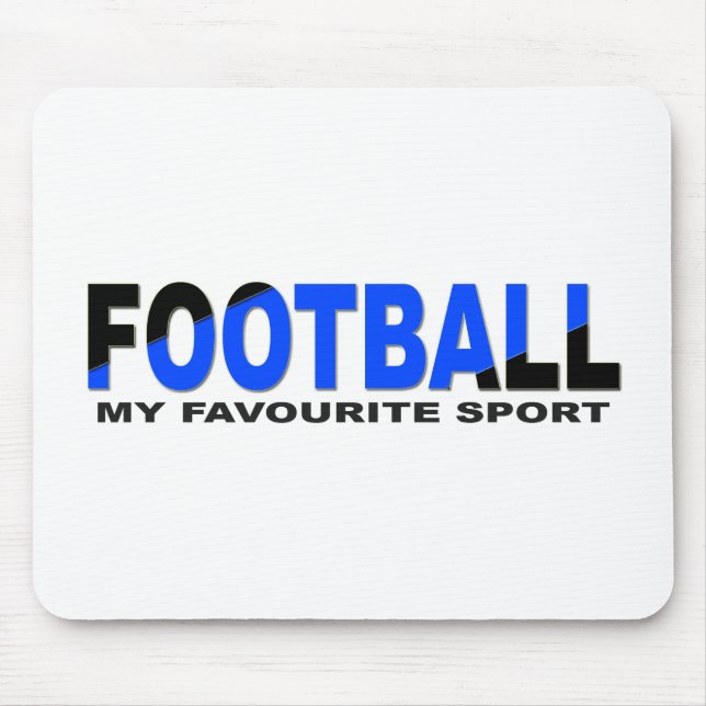 Tapis De Souris SPORT DE FOOTBALL Minimal Noir Funny (Devant)