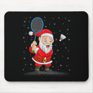 Tapis De Souris Sports de badminton Père Noël Jouant au badminton