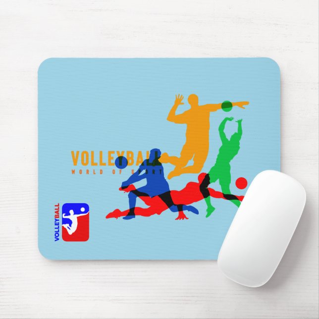 Tapis De Souris Sports de volley-ball | Panier de souris (Avec souris)
