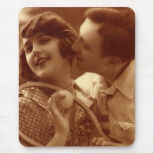 Tapis De Souris Sports vintages Tennis, Amour et Romance