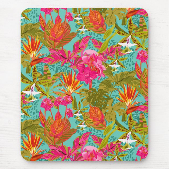 Tapis de souris Spotted Hothouse Tropical Floral (Devant)