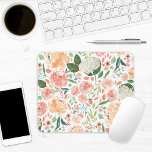 Tapis De Souris Spring Blush and Peach Watercolor Floral Office<br><div class="desc">Fresh watercolor blooms with roses,  peonies and hydrangeas in peach,  blush pink and sage green.</div>