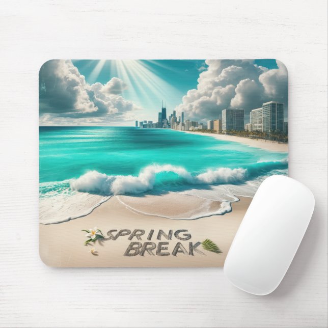 Tapis De Souris Spring Break Beach (Avec souris)