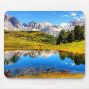 Tapis De Souris Spring Green Mountain Photo Lac Spring Mountain