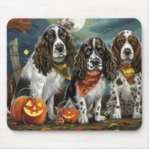 Tapis De Souris Springer Spaniel Halloween Éffrayant
