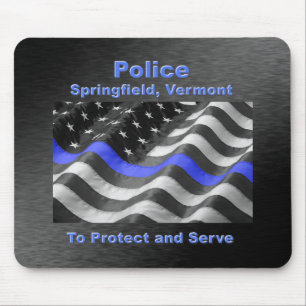 Tapis De Souris Springfield, Vermont. Police