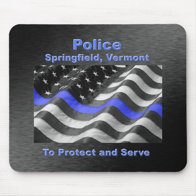 Tapis De Souris Springfield, Vermont. Police (Devant)