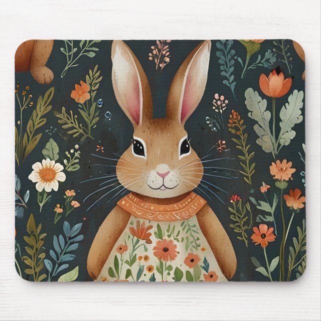 Tapis De Souris Springtime Bunny Magic Mousepad (Devant)