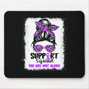 Tapis De Souris Squad Messy Bun Purple Warrior Alzheimerheimer Awa