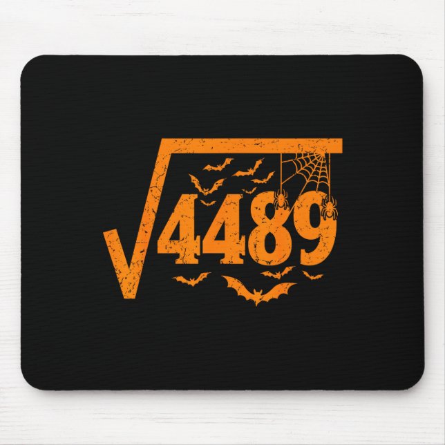 Tapis De Souris Square Root 4489 Funny Halloween Meme 67 Math Teac (Devant)