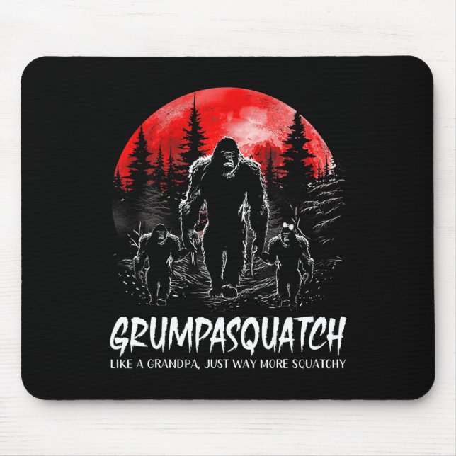 Tapis De Souris Squatch Funny Bigfoot Papa Sasquatch Yeti Pères D (Devant)