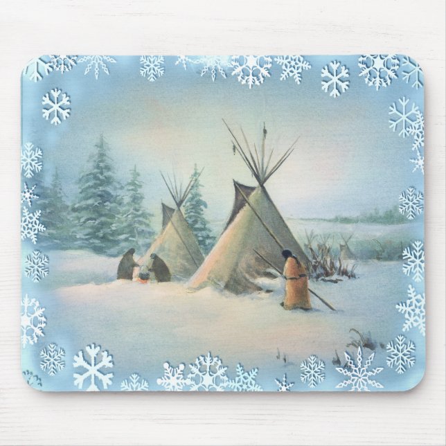 Tapis De Souris SQUAW de CAMP de TIPI par SHARON SHARPE (Devant)