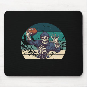 Tapis De Souris Squelette américain de football rétro vintage Hall
