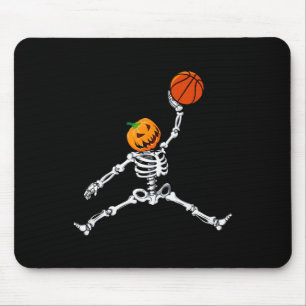 Tapis De Souris Squelette Basketball Halloween Citrouille Slam Dun