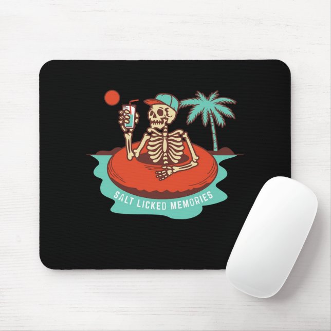 Tapis De Souris Squelette Boire sur un (Avec souris)