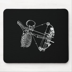 Tapis De Souris Squelette cool Avec Crâne Bow Tir à l'arc Cadeau d