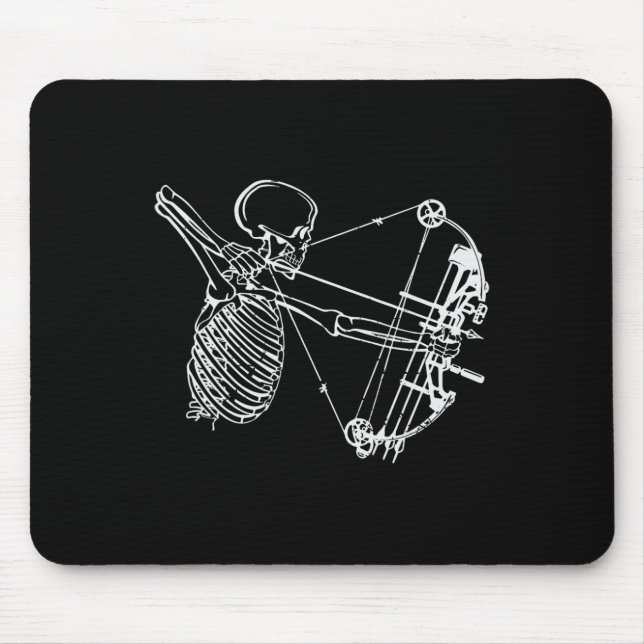 Tapis De Souris Squelette cool Avec Crâne Bow Tir à l'arc Cadeau d (Devant)