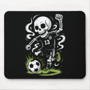 Tapis De Souris Squelette de football d'Halloween sous la lune ora