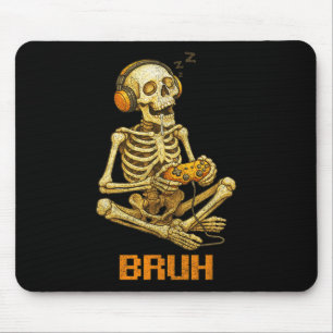 Tapis De Souris Squelette de joueur drôle Gamer Adolescents Garçon