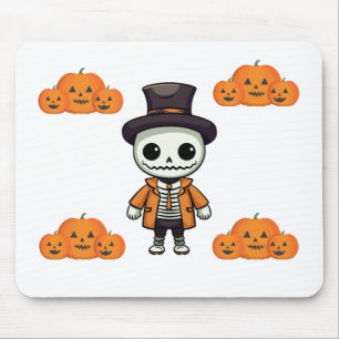 Tapis De Souris Squelette de la souris d'Halloween