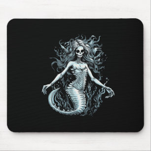 Tapis De Souris Squelette de sirène tee crâne femmes hommes enfant