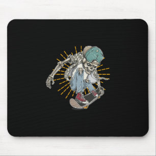 Tapis De Souris Squelette de skater en skateboard - Patinage rétro