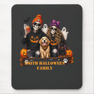 Tapis De Souris Squelette Halloween Personnalisé Restez Effrayant