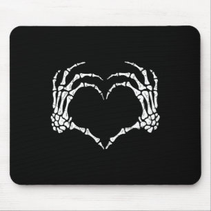 Tapis De Souris Squelette Mains Coeur Signer Halloween Costume Hom