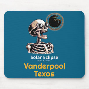 Tapis De Souris Squelette Mignon Éclipse Solaire Vanderpool Texas