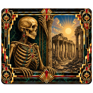 Tapis De Souris Squelette, mythique Art déco