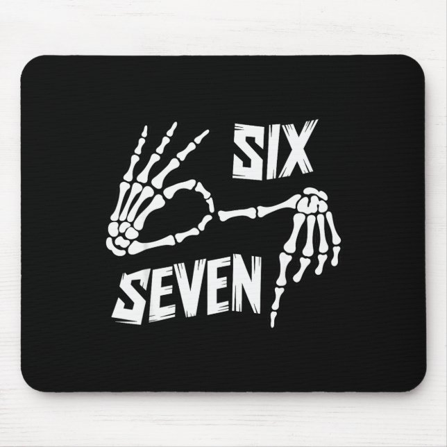 Tapis De Souris Squelette Six Sept 6 7 Mème Mains Signe  (Devant)