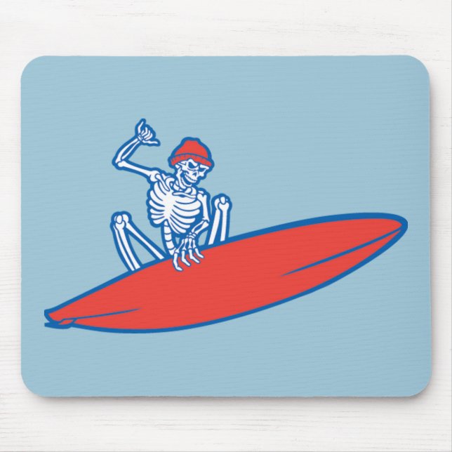 Tapis De Souris Squelette Surfer (Devant)