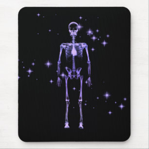 Tapis De Souris Squelette X-Ray Étincelant - Violet