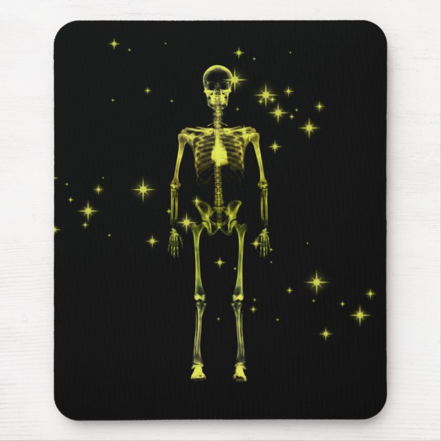 Tapis De Souris Squelette X-Ray Sparkling - Jaune (Devant)