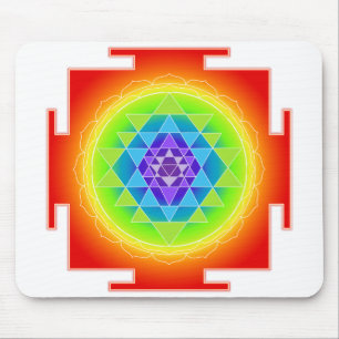 Tapis De Souris Sri Yantra/Chakra/Arc-en-ciel