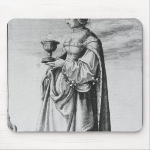 Tapis De Souris St Barbara, gravée à l'eau-forte par Wenceslaus