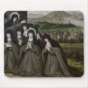 Tapis De Souris St Claire avec sa soeur, Agnès et nonnes