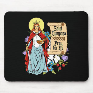 Tapis De Souris St Dymphna Pureté Lily Patron Saint Santé mentale