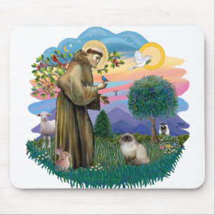 Tapis De Souris St Francis (m) - Chat himalayen à pointes noires