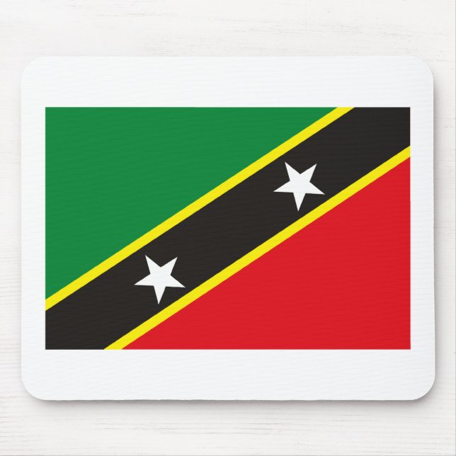 Tapis De Souris St Kitts et drapeau Mousepad du Niévès (Devant)