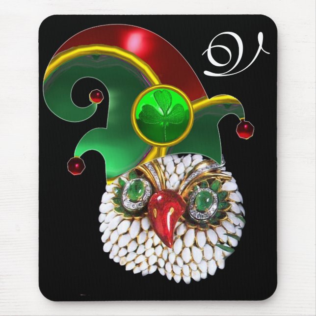 TAPIS DE SOURIS ST PATRICK JEWEL OWL, ELF MONOGRAMME CASQUETTE ET  (Devant)