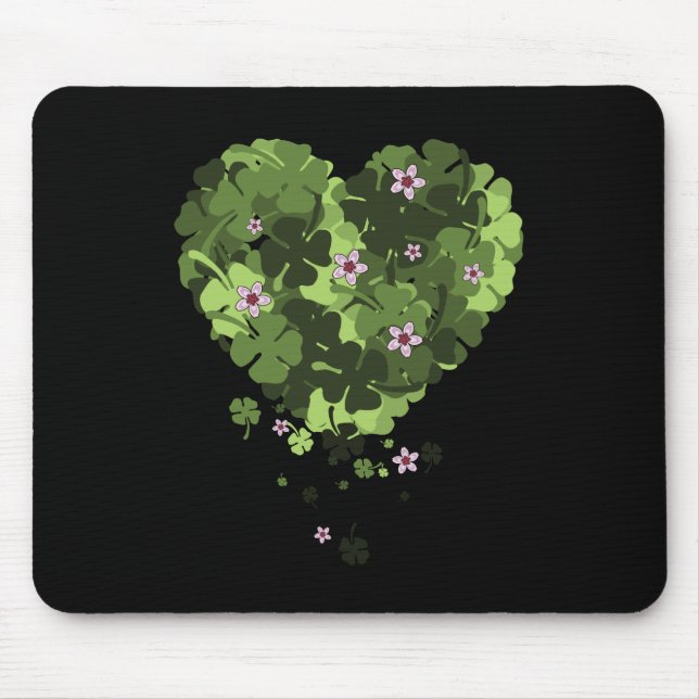 Tapis De Souris St. Patrick's Clover Heart (Devant)
