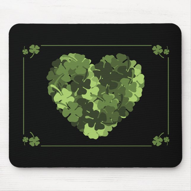Tapis De Souris St. Patrick's Clover Heart (Devant)