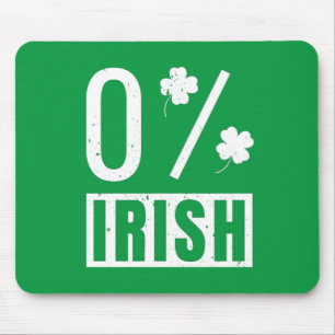 Tapis De Souris St Patrick's Day 0% Irish Four Leaf Clover