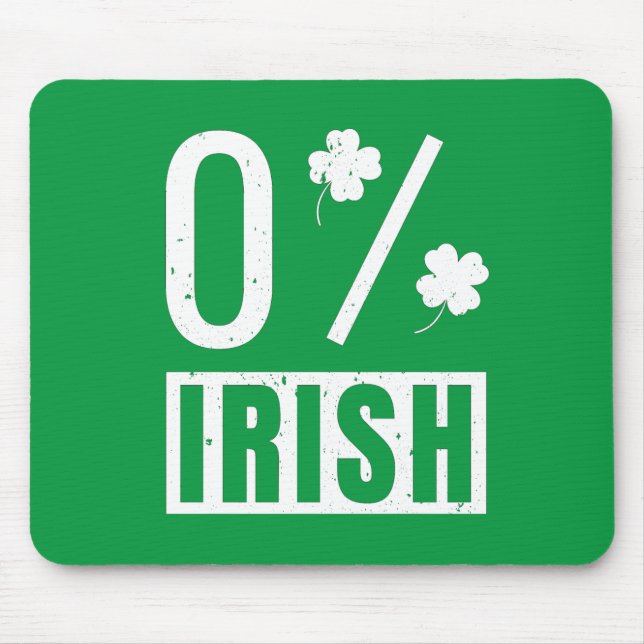 Tapis De Souris St Patrick's Day 0% Irish Four Leaf Clover (Devant)