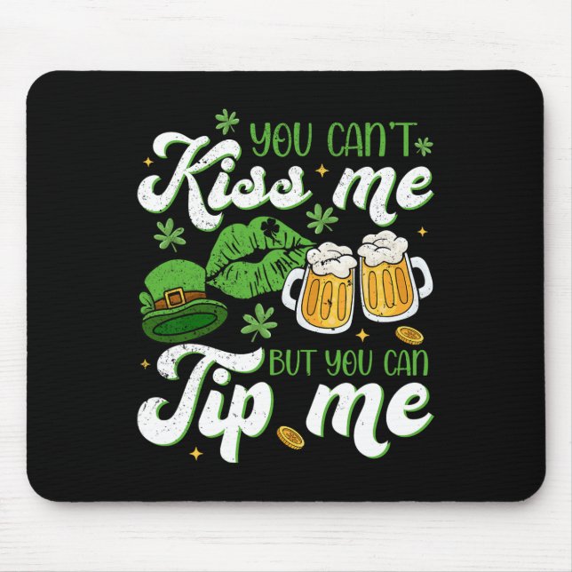 Tapis De Souris St Patrick's Day Drôle de serveuse Byrtender Serve (Devant)